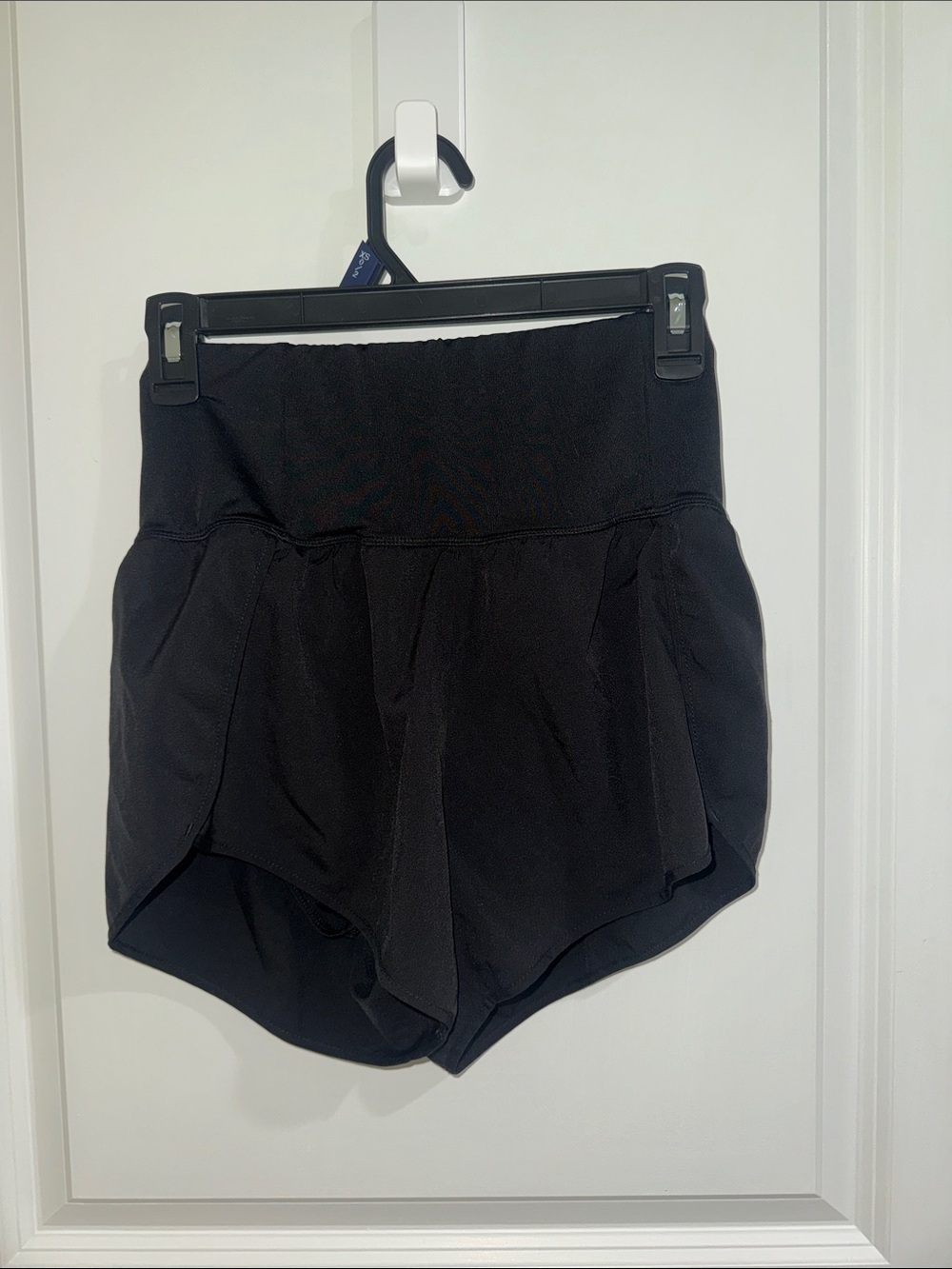 High-Rise Black Women's Athletic Shorts
